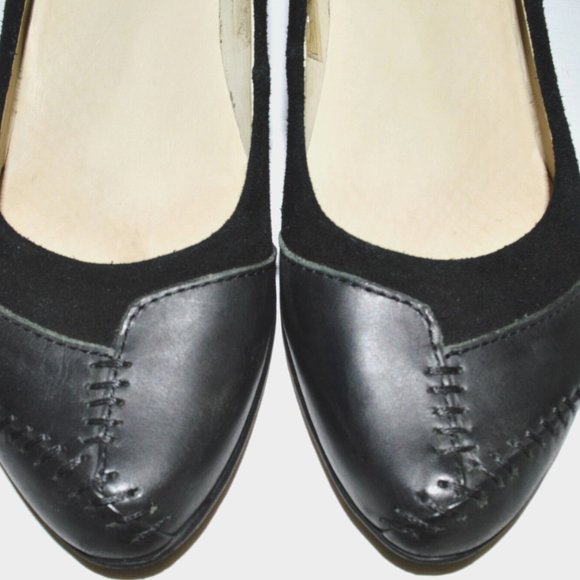 TERRA PLANA SZ 9 M 40 EU BLACK SUEDE LEATHER PUMPS HEELS DRESS SHOES - Picture 4 of 8